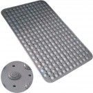 Badmat grijs - 70 x 35cm - Schimmelbestendige douchemat antislip met massage functie en 140 sterke zuignappen